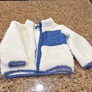 Kids Blue and White Fleece Jacket